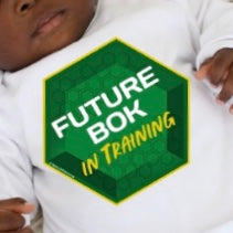 Rugby Baby Grow - Go Bokke! (White)