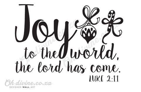 Christmas "Joy to the world" Wall Decal