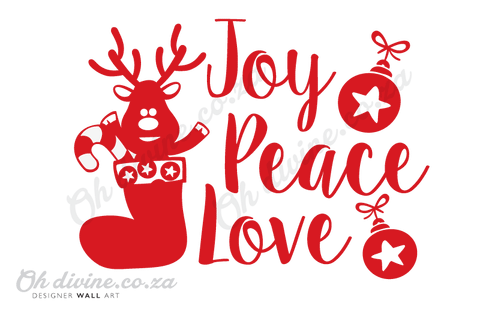Christmas "Joy, Peace, Love" Wall Decal