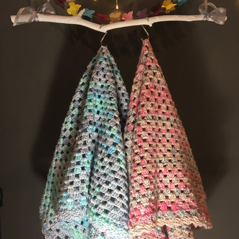 Blue Crochet Baby Blanket Gift Box
