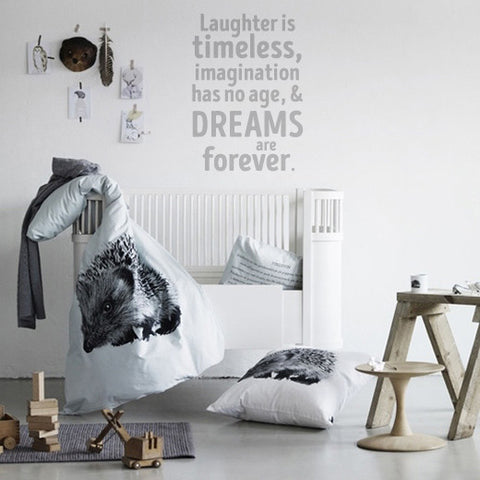Laughter is timeless quote - Wall Decal