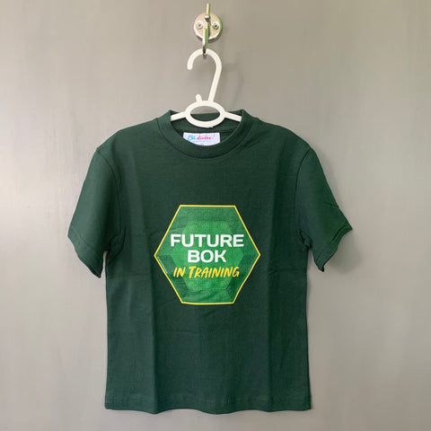 Rugby Toddler or Youngster T-shirt - Future Bok in Training! (Green)