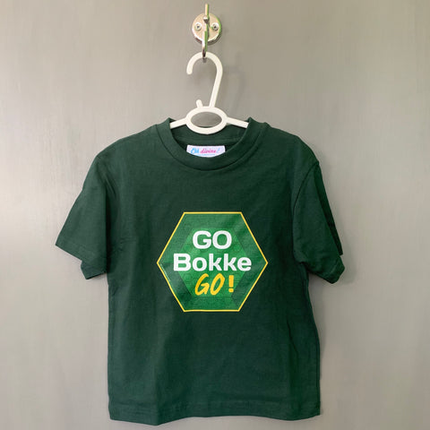 Rugby Toddler or Youngster T-shirt - Go Bokke! (Green)