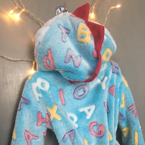 Toddler Boy's Dragon Gown (Blue and Red)