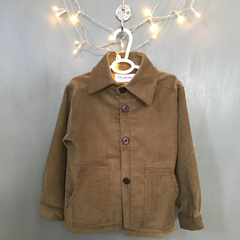 Toddler Boy's Shirt Jacket (Slightly Olive-Brown)