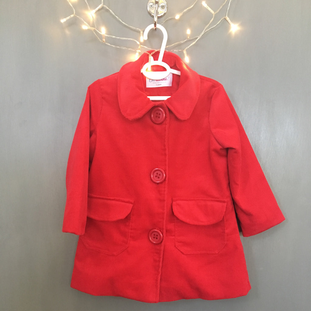 Toddler Girl's Winter Coat (Bright Red)
