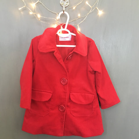 Toddler Girl's Winter Coat (Bright Red)