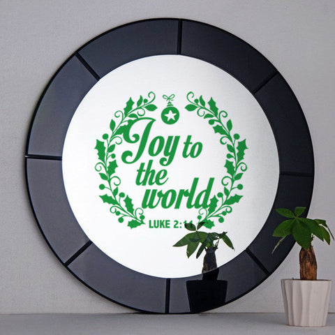 Christmas "Joy to the world - in wreath" Wall Decal