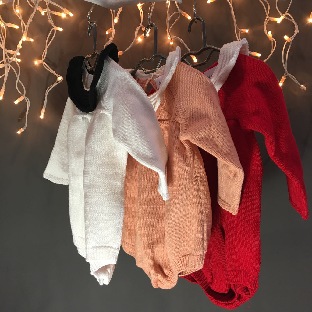 Toddler Girl's Knitted Vintage 100% Cotton Bodysuit